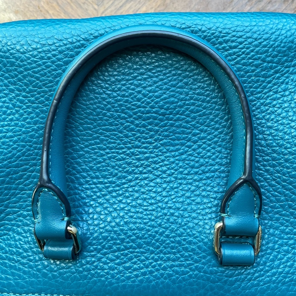 Coach Teal Mini Bag with Gold Accents - Picture 8 of 10
